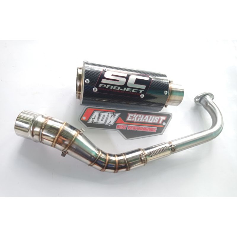 knalpot racing sc project karbon all matic