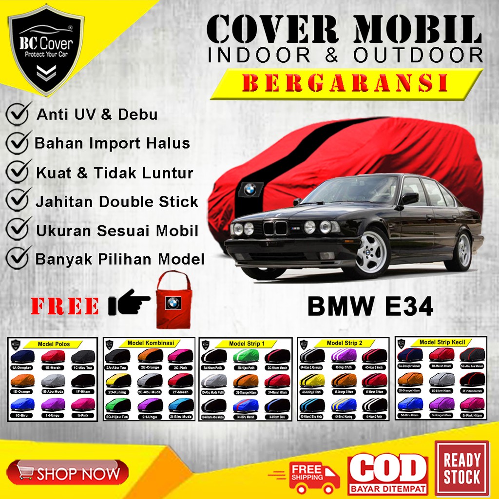 Body Cover Mobil Sedan BMW E34, Sarung BMW Seri 5 E-34, Tutup Pelindung Selimut Mantel Outdoor