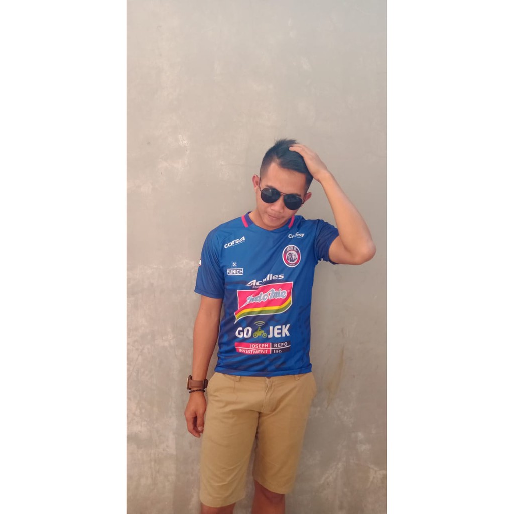 Jersey kaos baju bola arema biru premium import