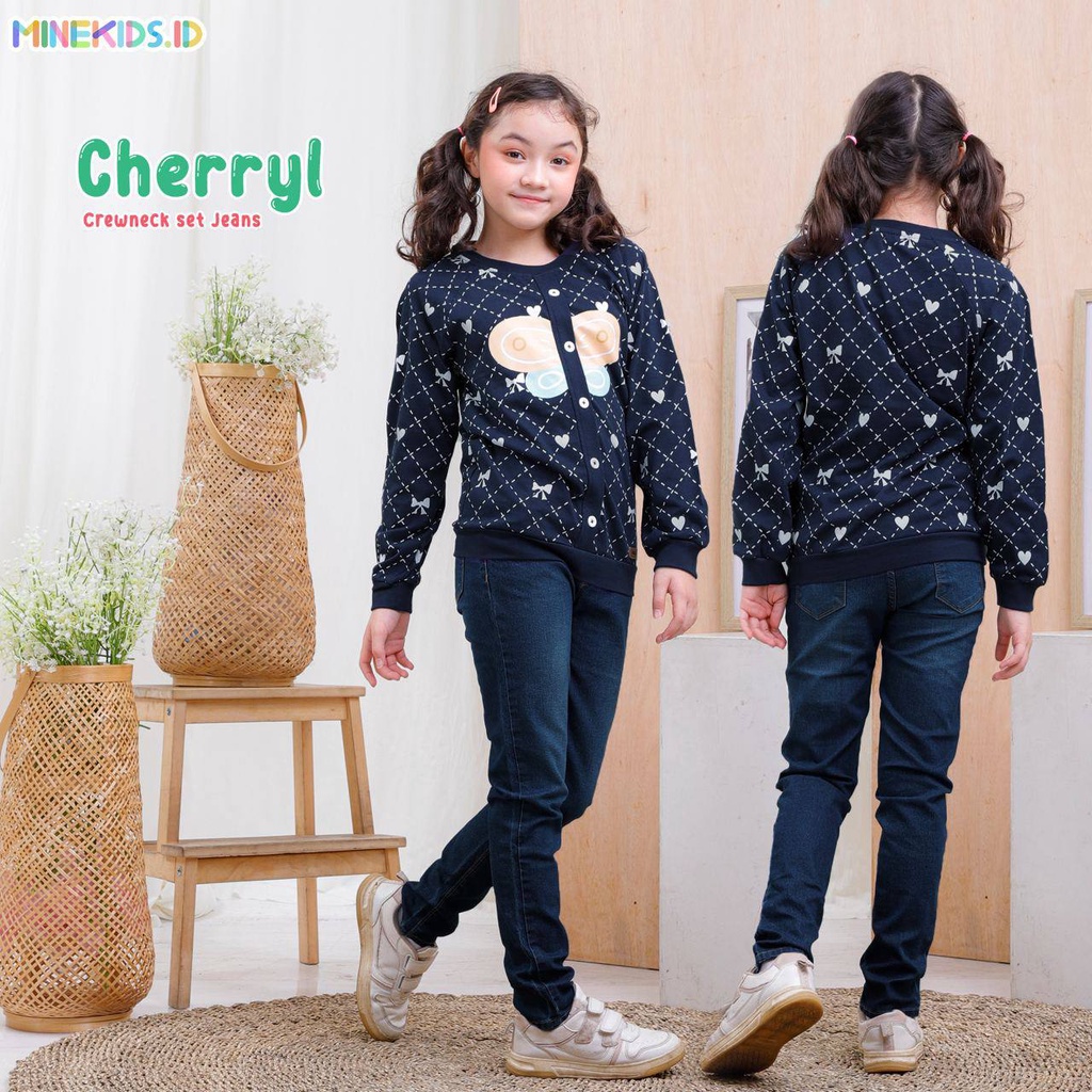 Setelan Jeans Cherryl Crewneck Minekids