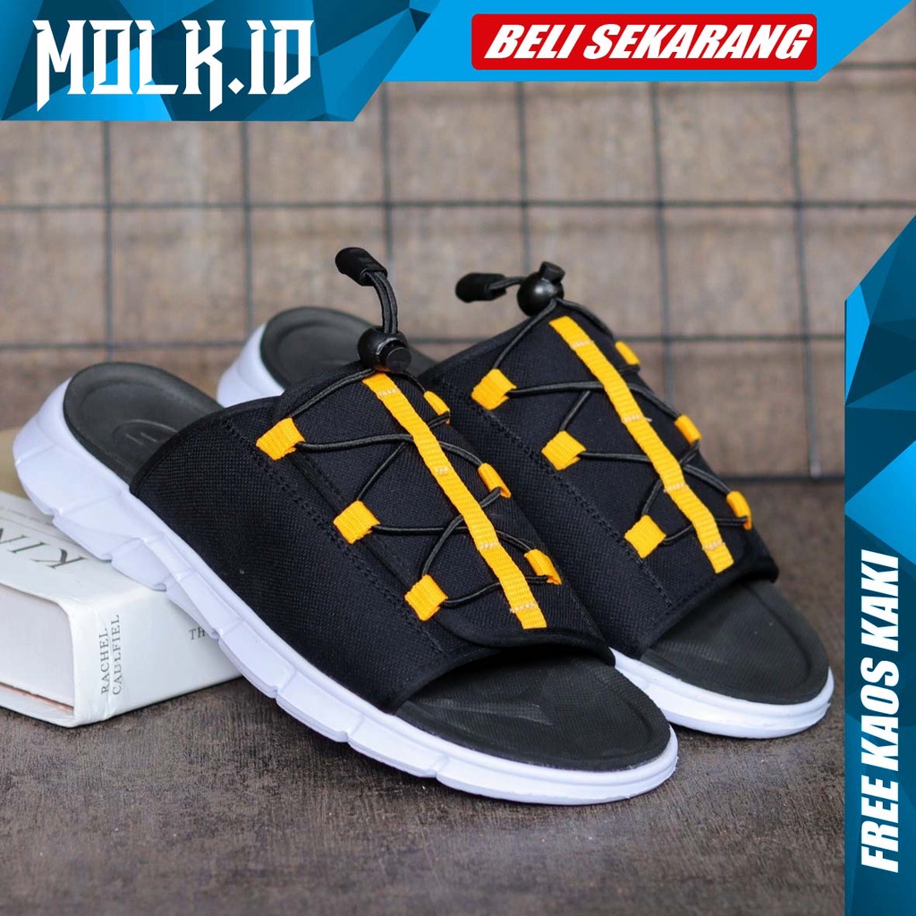 MOLK|Sendal Slide Pria Original Distro Sandal Slop Selop Cowok Simple Trendy Kekinian