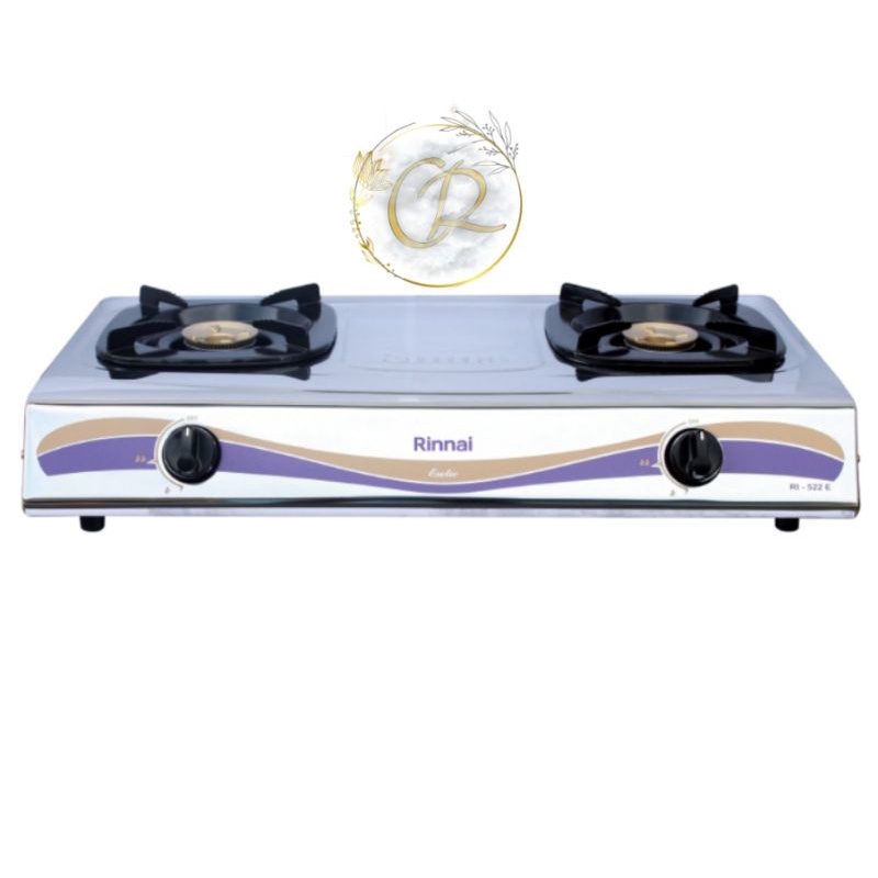 KOMPOR RINNAI 522 E / KOMPOR 2 TUNGKU / KOMPOR MURAH API BESAR HEMAT GAS