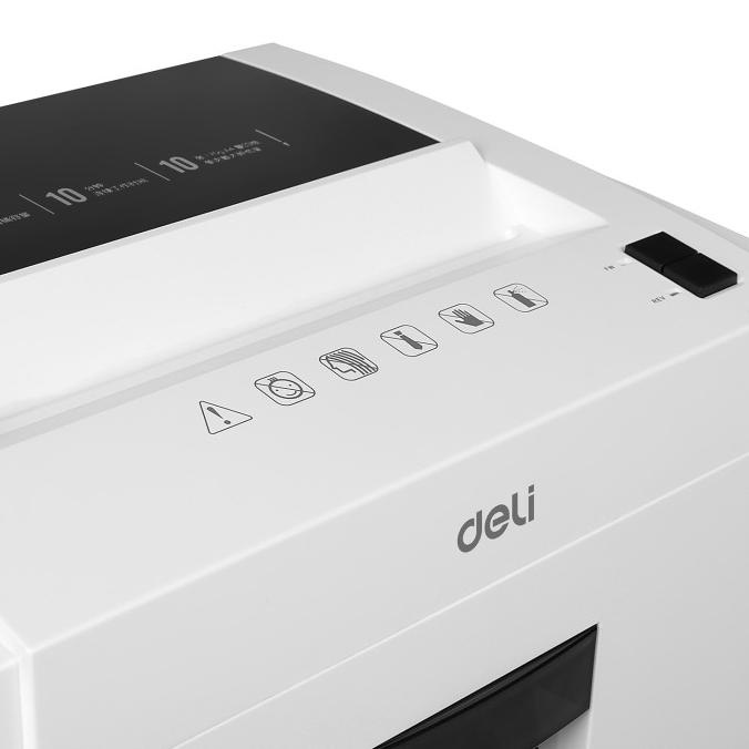 

Deli Penghancur kertas Paper Shredder kapasitas 10 lembar 23 ltr E9952