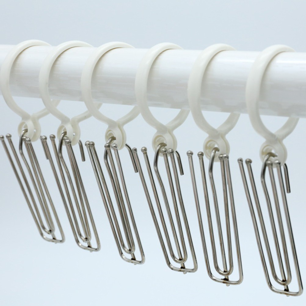 20pcs Curtain Hooks Stainless Steel Curtain Drapery Pleat Hooks