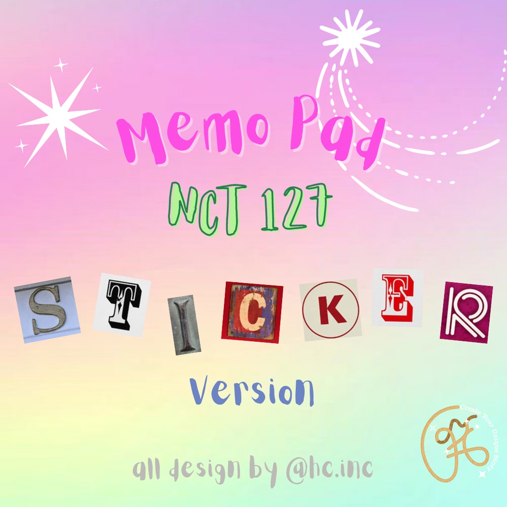 Memo Pad/Note Pad/NCT 127/ NCT 127 Sticker/NCT 127 Fankit