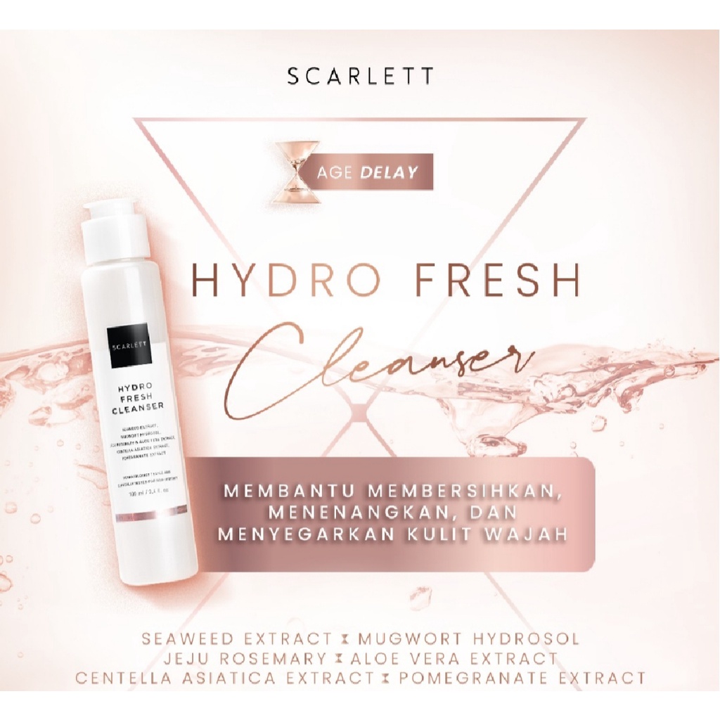 COD TERBARU Scarlett Whitening - Hydro Fresh Cleanser 100% ORIGINAL