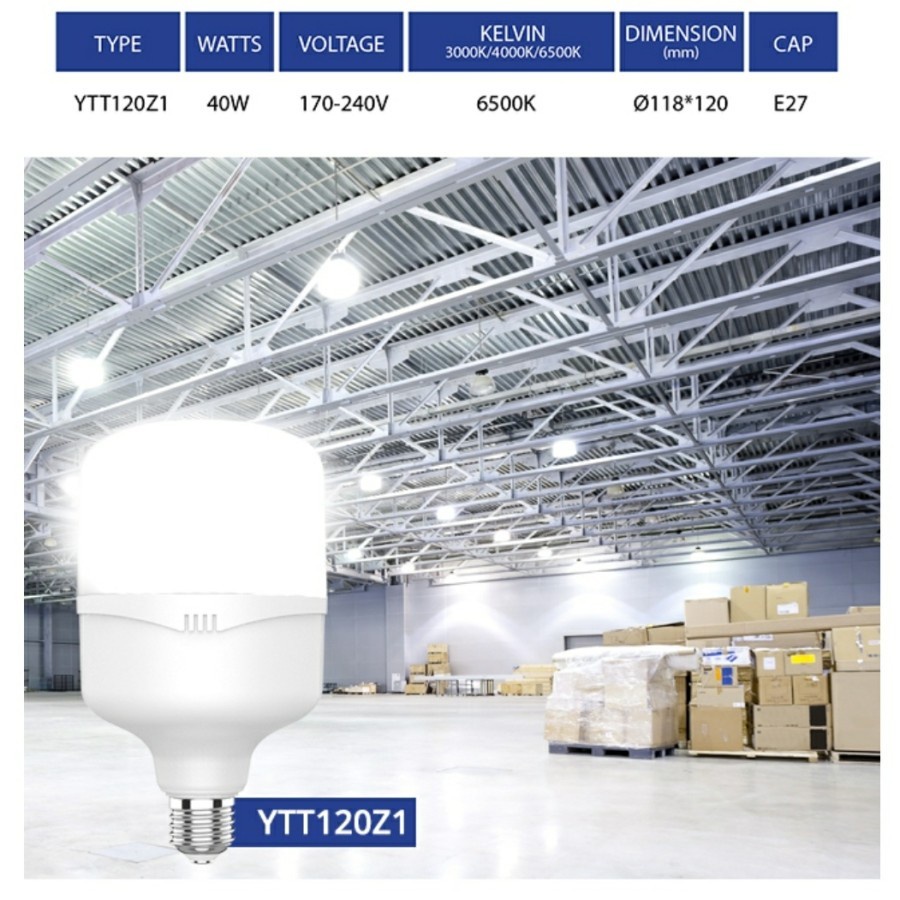 LAMPU LED MEGAMAN T-BULB 40W