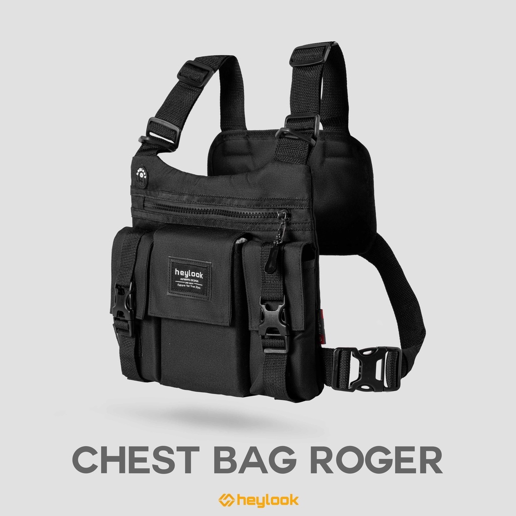 Tas Dada Pria Chest Bag Chest Rig Outdoor Tas Rompi Tas Selempang Dada Tas Chest Bag Pria Tas Dada Biker Tas Polisi Army Chest Bag Anti Air Original