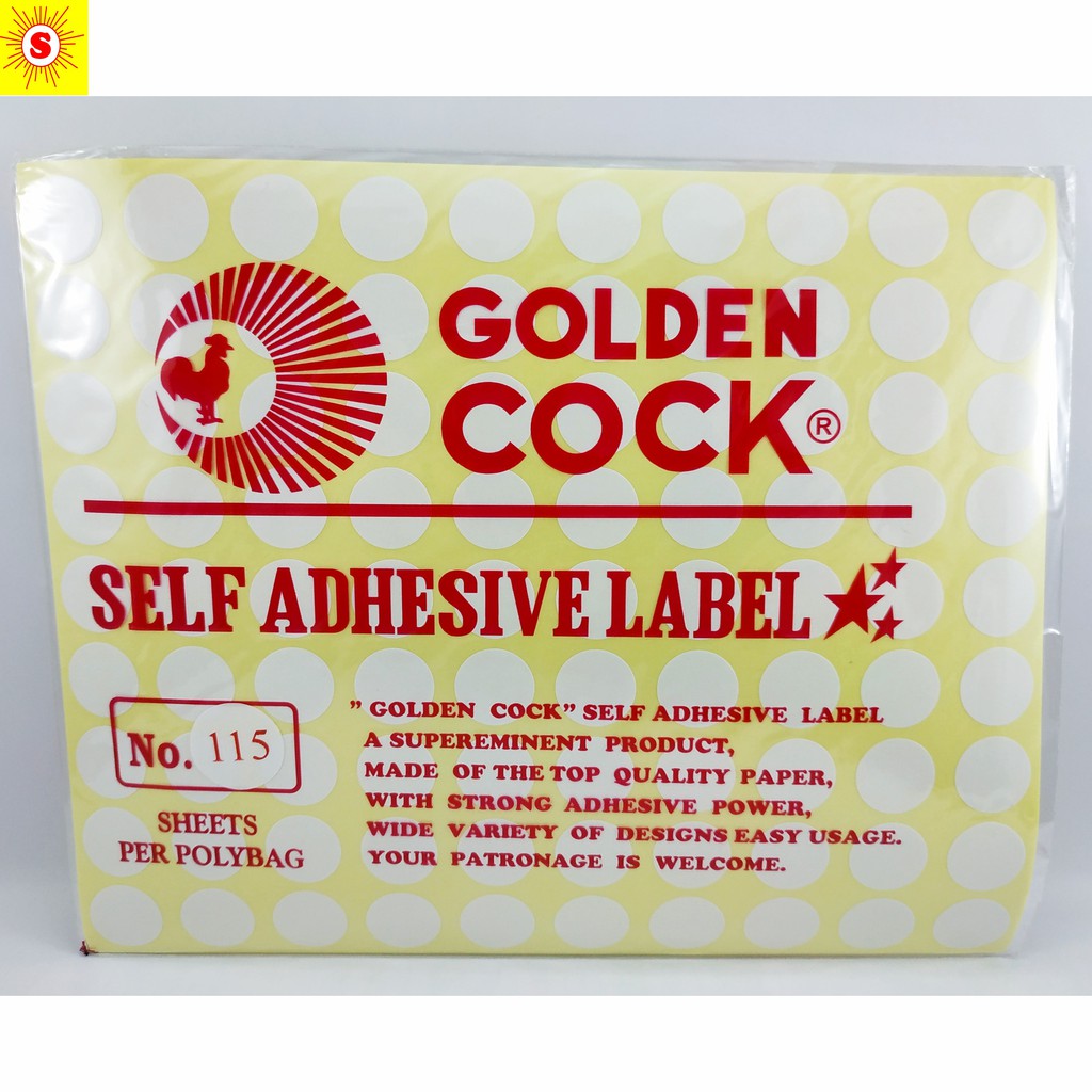 

Label Golden Cock No. 115 - Self Adhesive - Label Sticker Lingkaran