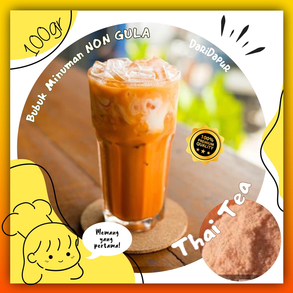 

Grosir Bubuk Powder Drink Serbuk Minuman Non Gula Instan Kekinian Rasa Teh Thai Tea / Thaitea / Teh Thailand Original Pure Original (Plain Tanpa Gula) | Powder Drink, Bubuk, Serbuk Untuk Minuman Boba | Premium, Murah, Enak, Fresh, Halal 100 gr