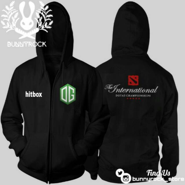 Jaket Hoodie Zipper DOTA 2 TEAM OG