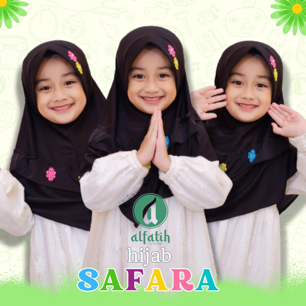 ALFATIH STORE /JILBAB ANAK SD SAFARA REMPEL/ HIJAB Anak Murah ianah