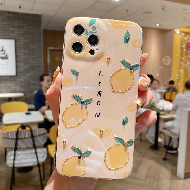 Lemon Casing IPhone 13 11 11promax 7 8Plus X XS XR XSMAX Cute 12 Pro Max Silicone Protective Cover