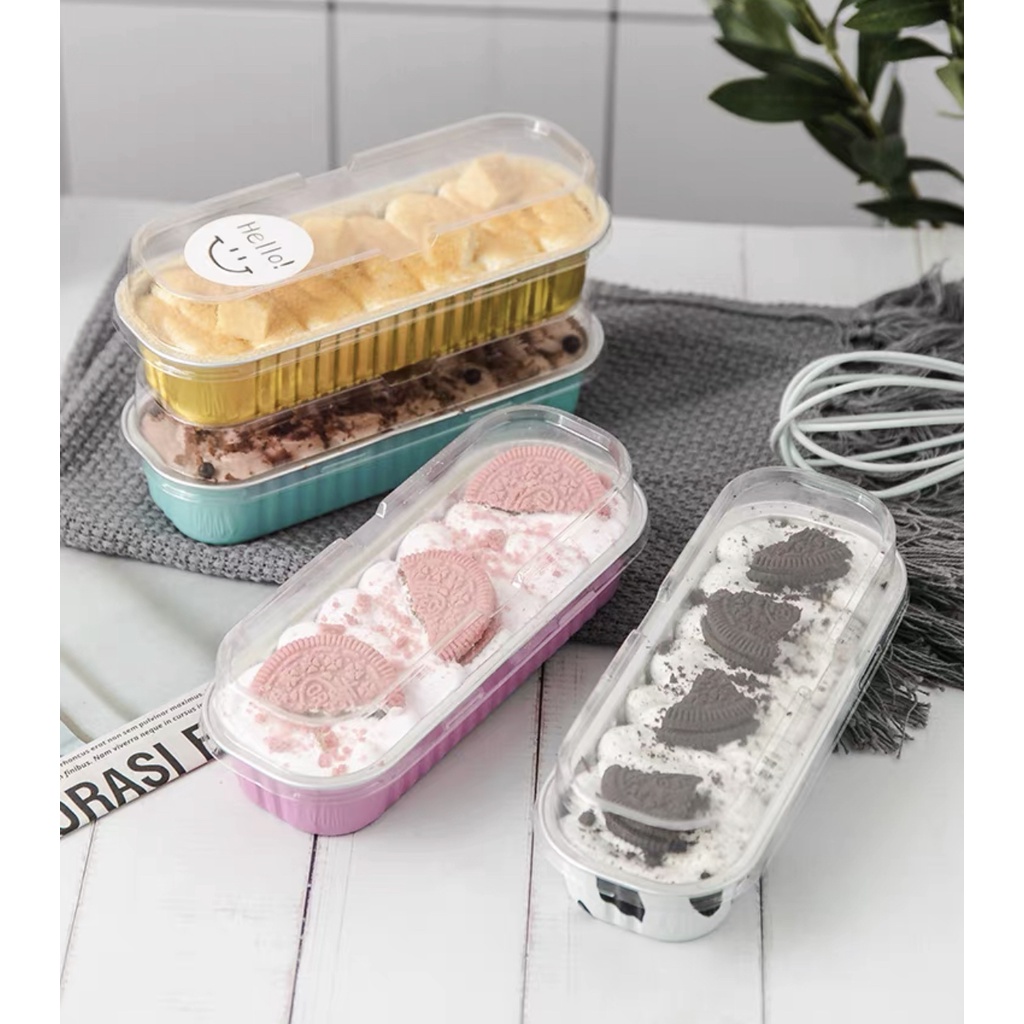 Tray aluminium foil motif dan warna lucu untuk macaroni pasta pudding kue bake oven tray makanan