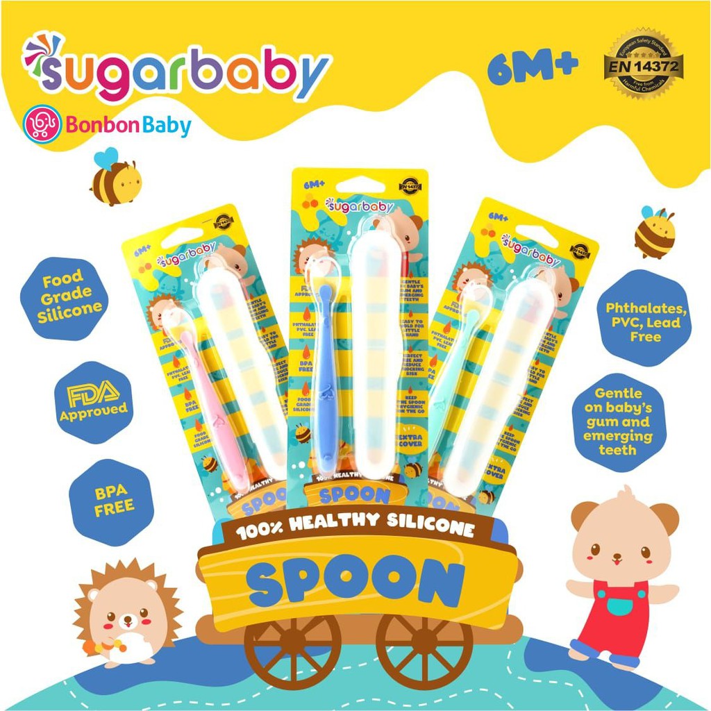 Spoon with Case Sugar Baby Sendok makan