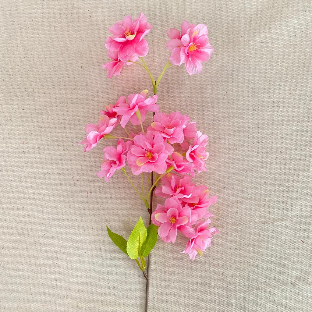Bunga Cherry Blossom Paris x1(satuan) Bunga Artificial / Bunga Plastik / Bunga Dekorasi / Pernikahan-fushia