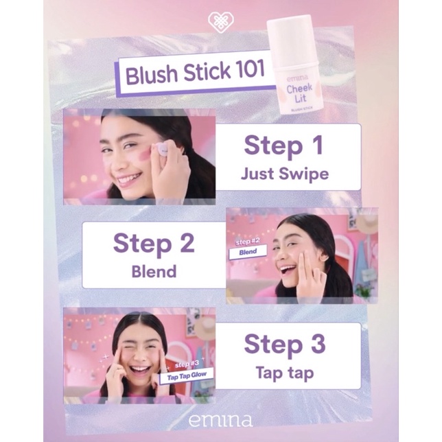 Emina Cheek Lit Blush Stick - Emina Cheek Lit Highlighter Stick - Emina Cheek Lit Highlighter Powder