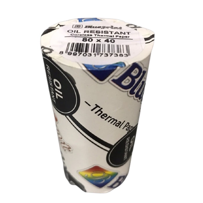 Blueprint Thermal Paper Roll 80x40mm Oil Resistant Kertas Termal