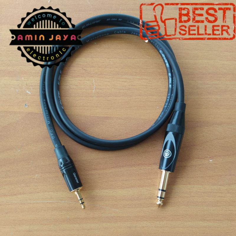 Jack audio 3,5 to 6,5 jack mini stereo to TRS kabel jack berkualitas