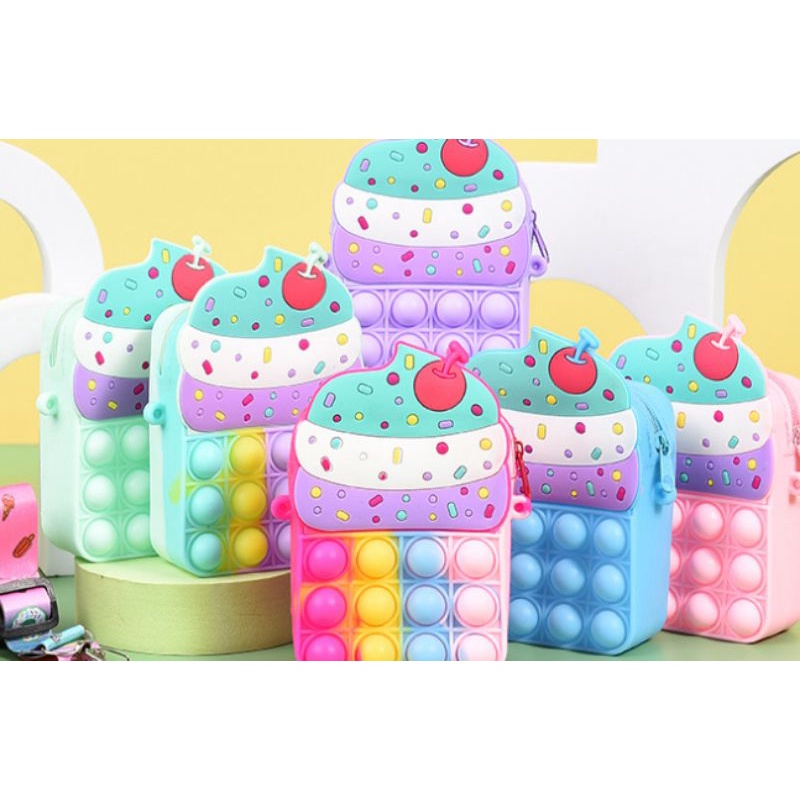 Tas Anak Pop It Ice Cream Jelly  Kecil Import