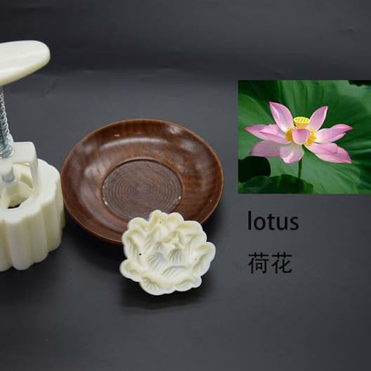 Cetakan Kue Bulan Nastar Taiwan Mould Mold Plunger/Mooncake 3D Lotus Teratai 50gr
