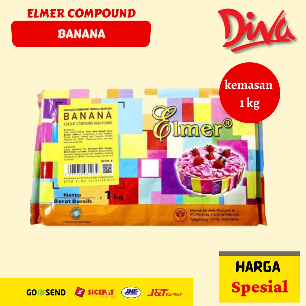 

[1 kg] Elmer Tropical Compound Banana / Coklat Elmer Pisang