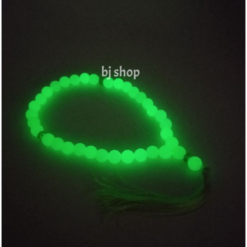 Tasbih Batu Posfor Original Menyala Dalam Gelap 33 Butir