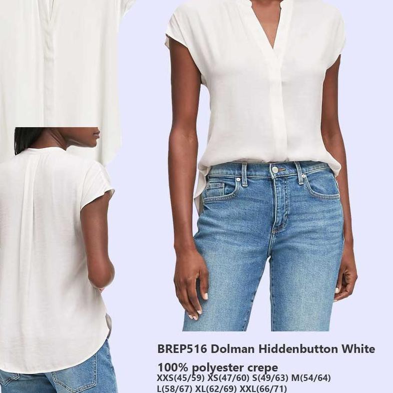 BANANA REPUBLIC Blouse Wanita Dolman Hidden Button