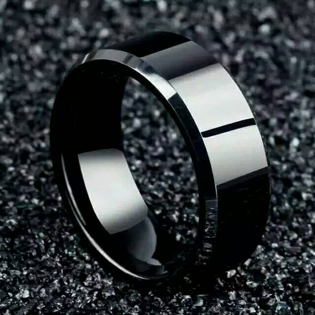 CINCIN TITANIUM PRIA -WANITA HITAM - CINCIN RING HITAM