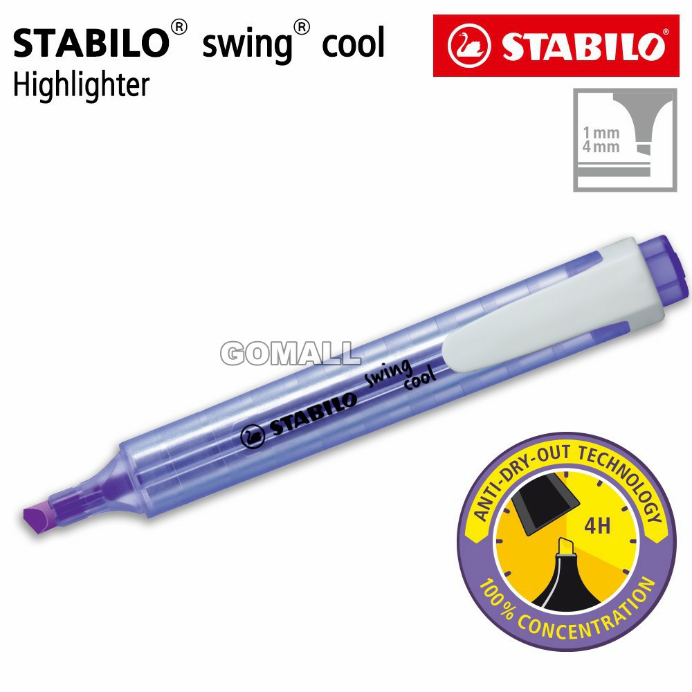 

STABILO Swing Cool Lavender / Highlighter Warna Ungu Original / Purple