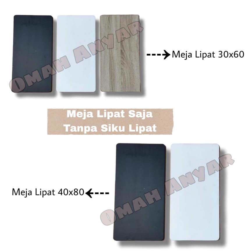 Papan Meja Lipat TIDAK TERMASUK SIKU LIPAT