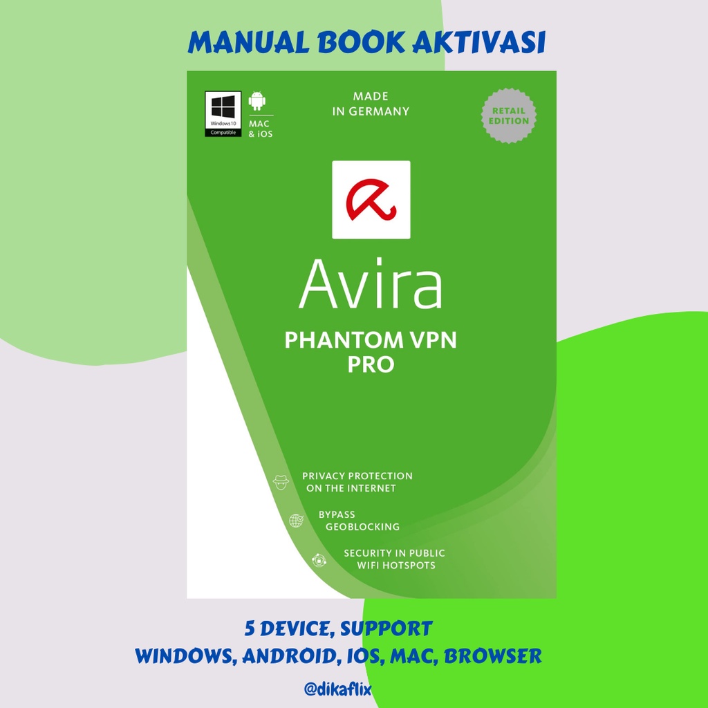 AKTIVASI AVIRA PHANTOM VPN PRO 3 BULAN