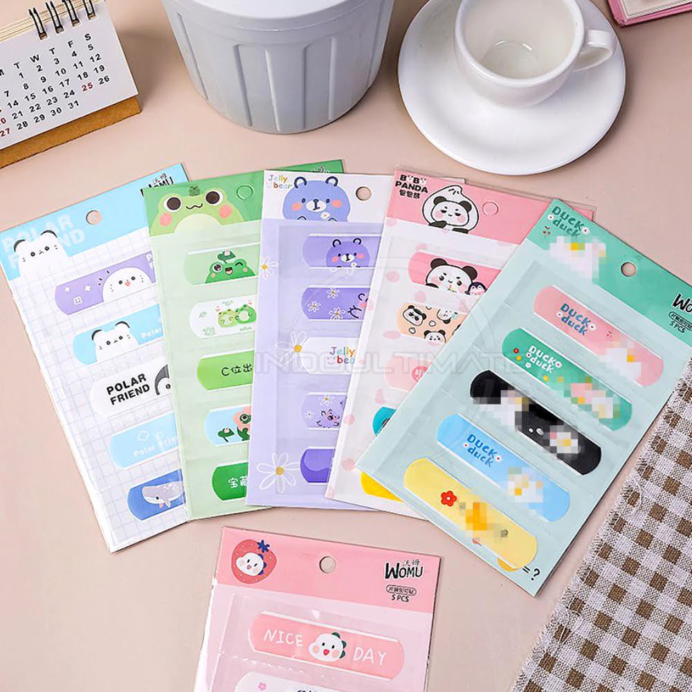 5pcs Plester Luka Anak 5in1 Aid Acid Anak Bergambar Hansaplast Plaster Luka Karakter Lucu BAND-01