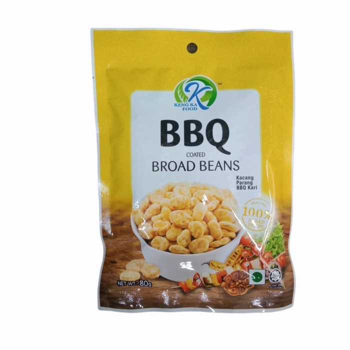 

KENG KA FOOD BBQ COATED BROAD BEANS 80GR KENGKA KACANG PARANG BBQ KARI