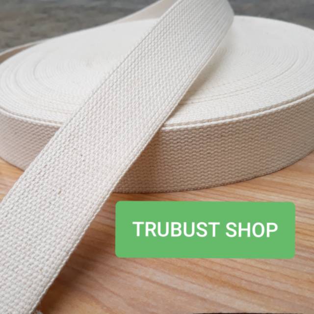 Tali webbing katun tali tas lebar 3.8cm jual ecer meteran