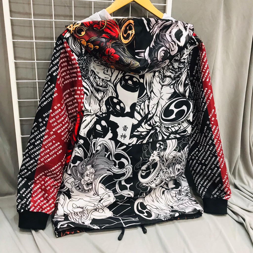 Raijin Japan God Waterproof Coat Fullprint Premium Quality