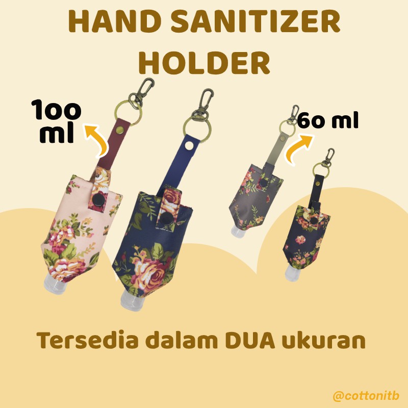 Gantungan Tempat HAND SANITIZER HOLDER [FLOWER] Gantung Pouch Hand Sanitizer Serbaguna Mobil Tas