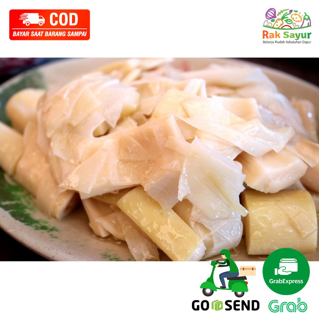 

Rebung Iris Mentah Rebus Fresh 500gr Sayuran Segar Rak Sayur Padang