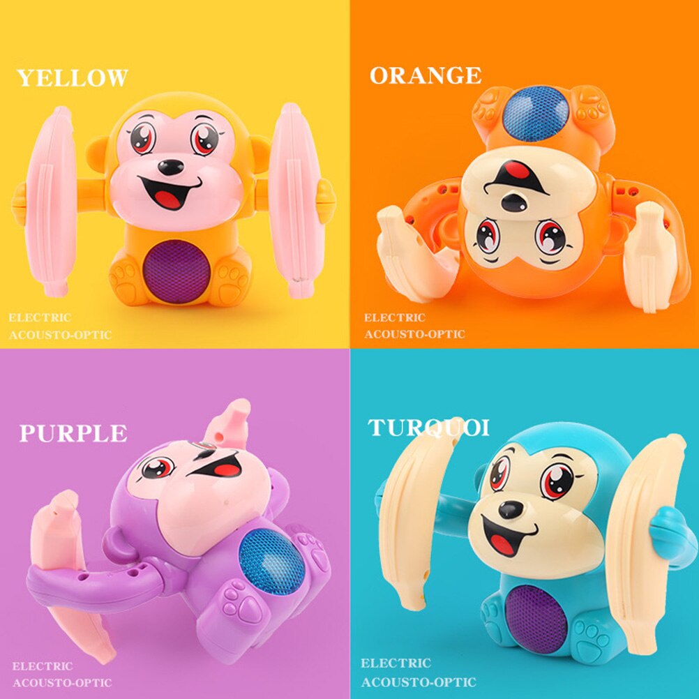 Baby Voice Control Rolling Monkey Toy Walk Sing Brain Game Crawling Electric Musical Toys