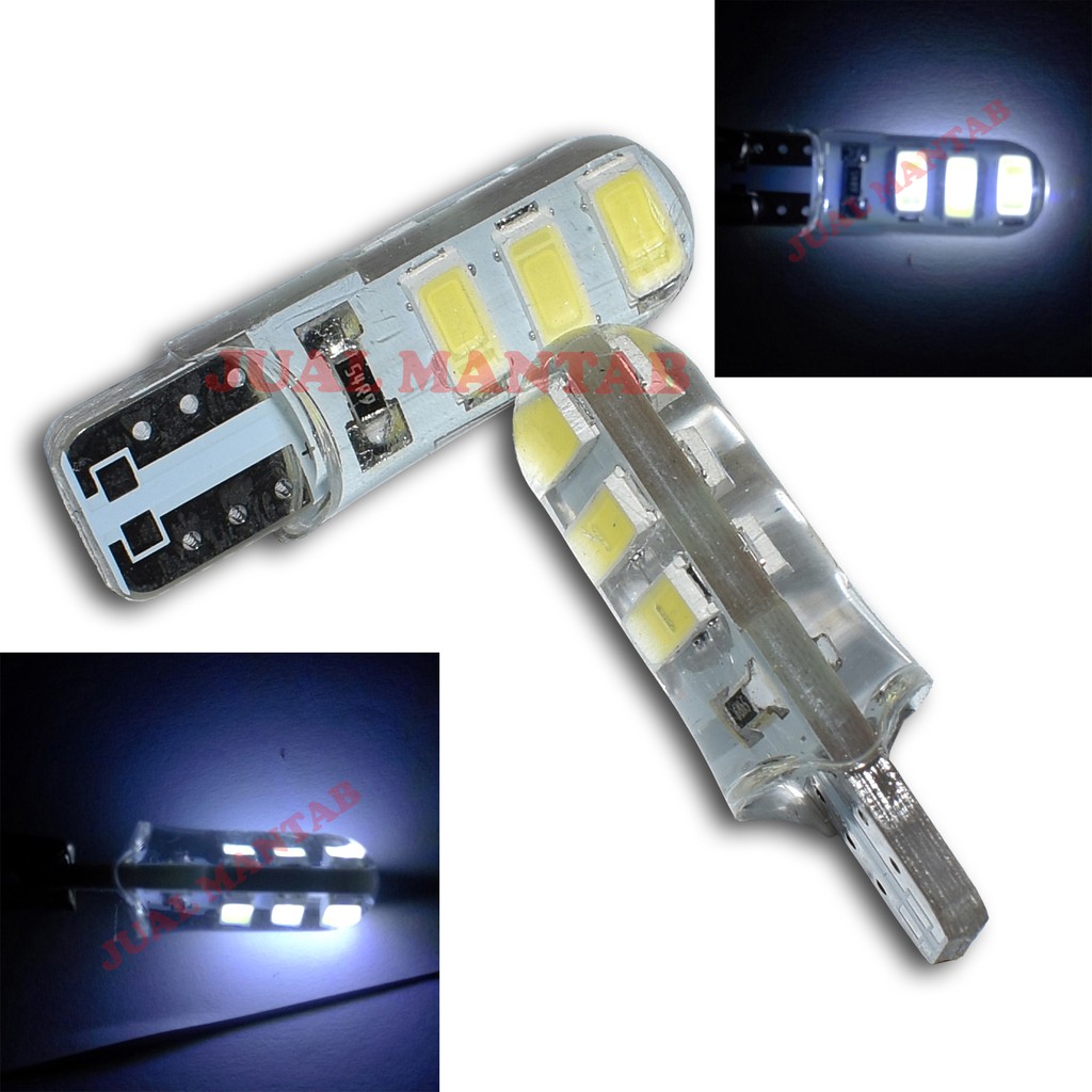 Aksesoris Lampu Colok Led Variasi Sein Diam Motor Isi 2pcs T10 Sen Jelly 6 Mata Arus Dc