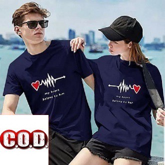 COD-BAJU COUPLE KAOS LENGAN PENDEK-BAJU COUPLE MODEL KOREA TERBARU-CP DISTRO-COUPLE KEREN-CP MURAH