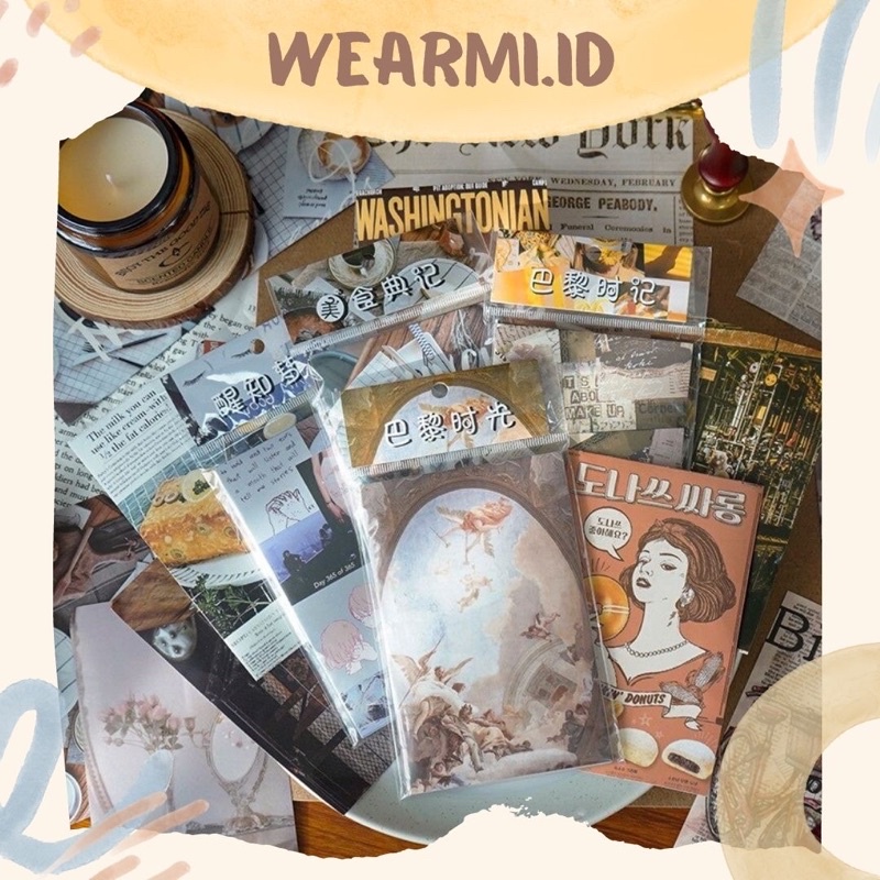 

20 pcs Sticker Pack Dinding Aesthetic Vintage Brunch FLower Scrpabok Bujo Jurnal DIY Decoration wall Wearmi