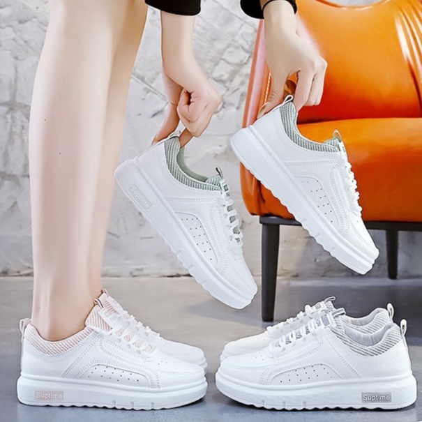 Sepatu Sneakers Wanita Modis Sneakers Wanita Flat Bersirkulasi Anti Slip Import 1077-1