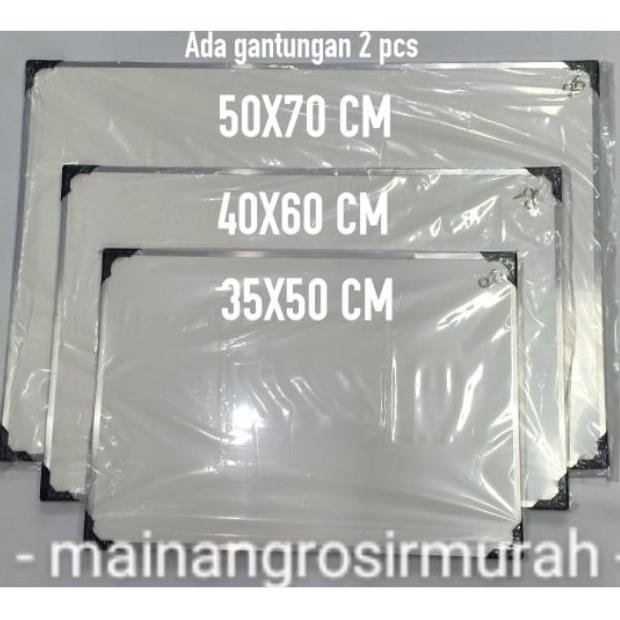 

(PROMO EBA92) Whiteboard 40x60 papan tulis anak putih white board 2 sisi spidol dan kapur ✷