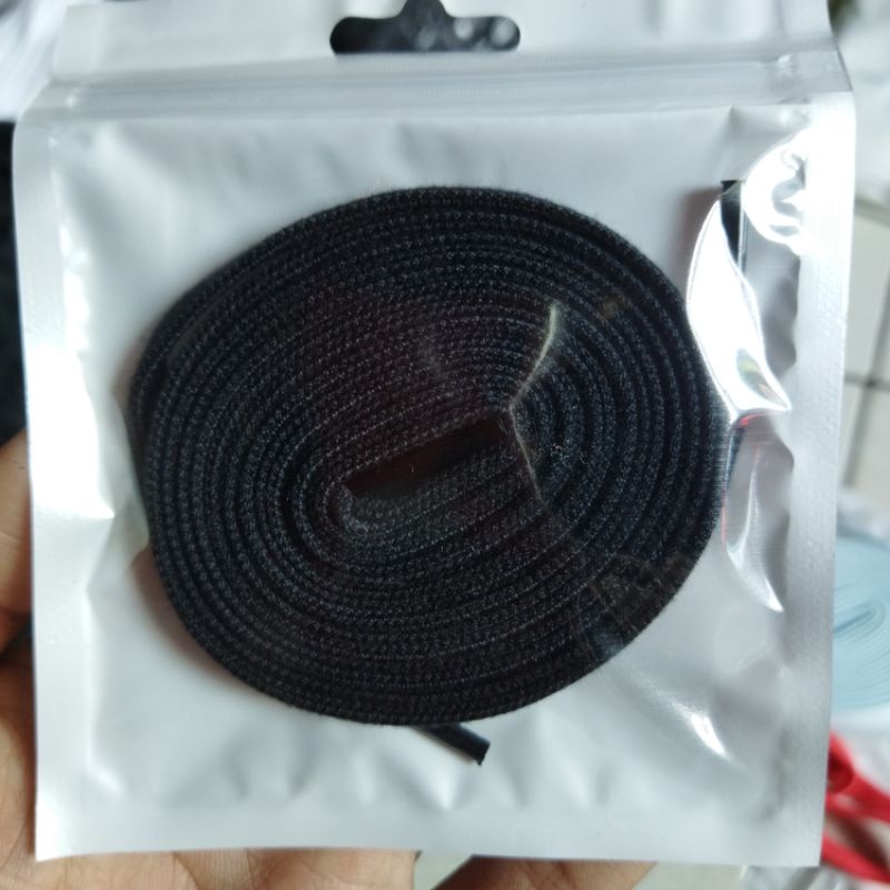 Tali Sepatu Full Black Premium Quality