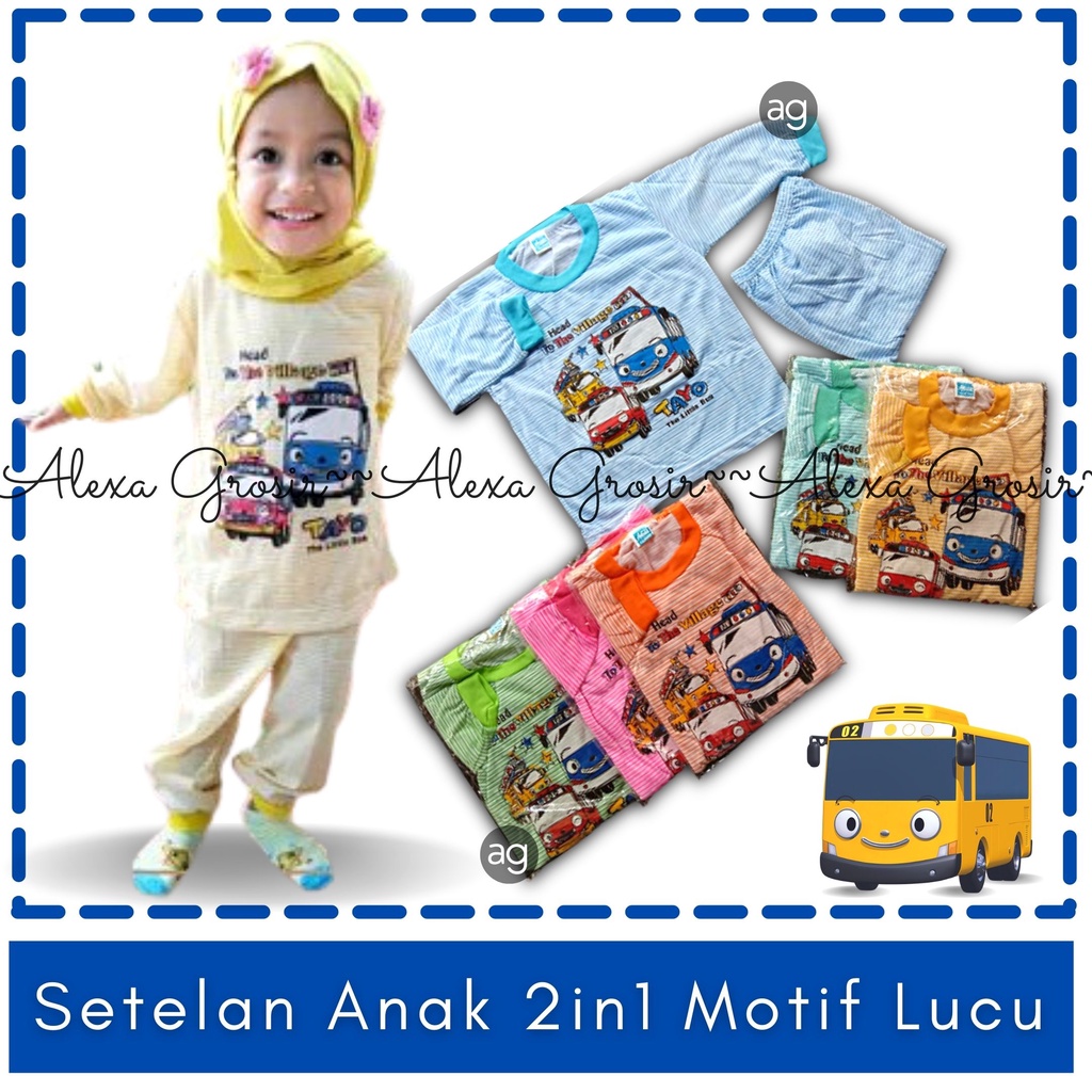 Grosir Baju Anak Lengan Panjang Hrg: Rp20000-Rp19000 Setelan anak , Pakaian Anak , Baju Anak , BUS