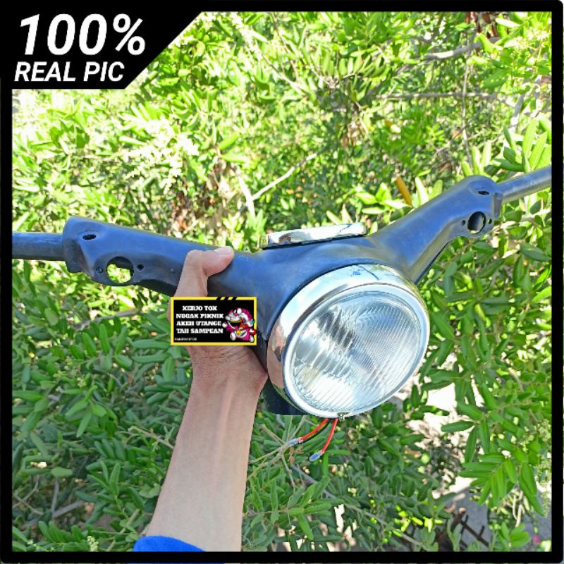 KEPALA HONDA C70 BATOK HONDA C70 KOMPLIT ATAS BAWAH IMPOR SET LAMPU DEPAN DAN SPEDOMETER