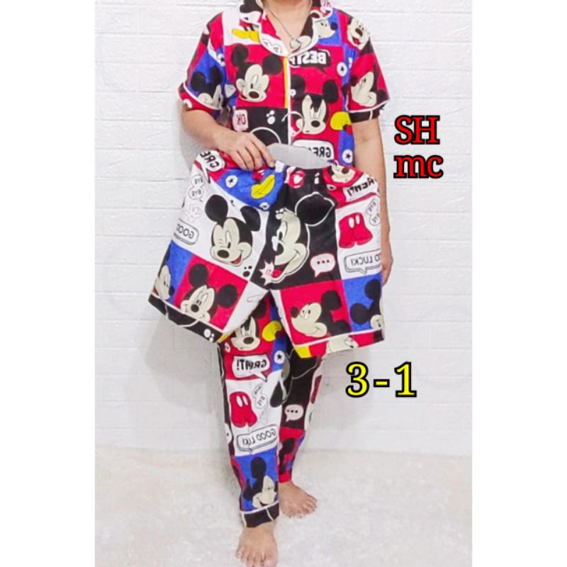 Baju Tidur Piyama Wanita Motif Random Pajamas Katun  / Baju Tidur setelan Wanita Katun 3 In 1 dewasa Terbaru Bigsize Kekiniaan