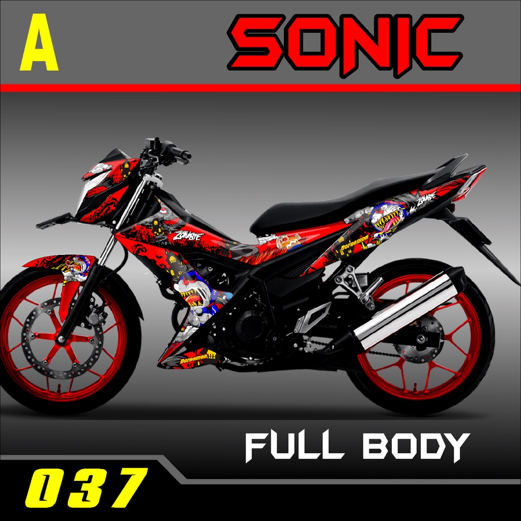 DECAL STICKER HONDA SONIC 155/DECAL SONIC/DECAL SONIC155/DECAL HONDA SONIC TERLARIS/DECAL SONIC 037