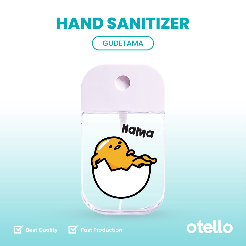 Otello - Custom Pocket Hand Sanitizer Gudetama Nama Spray Bottle Botol Souvenir Lucu